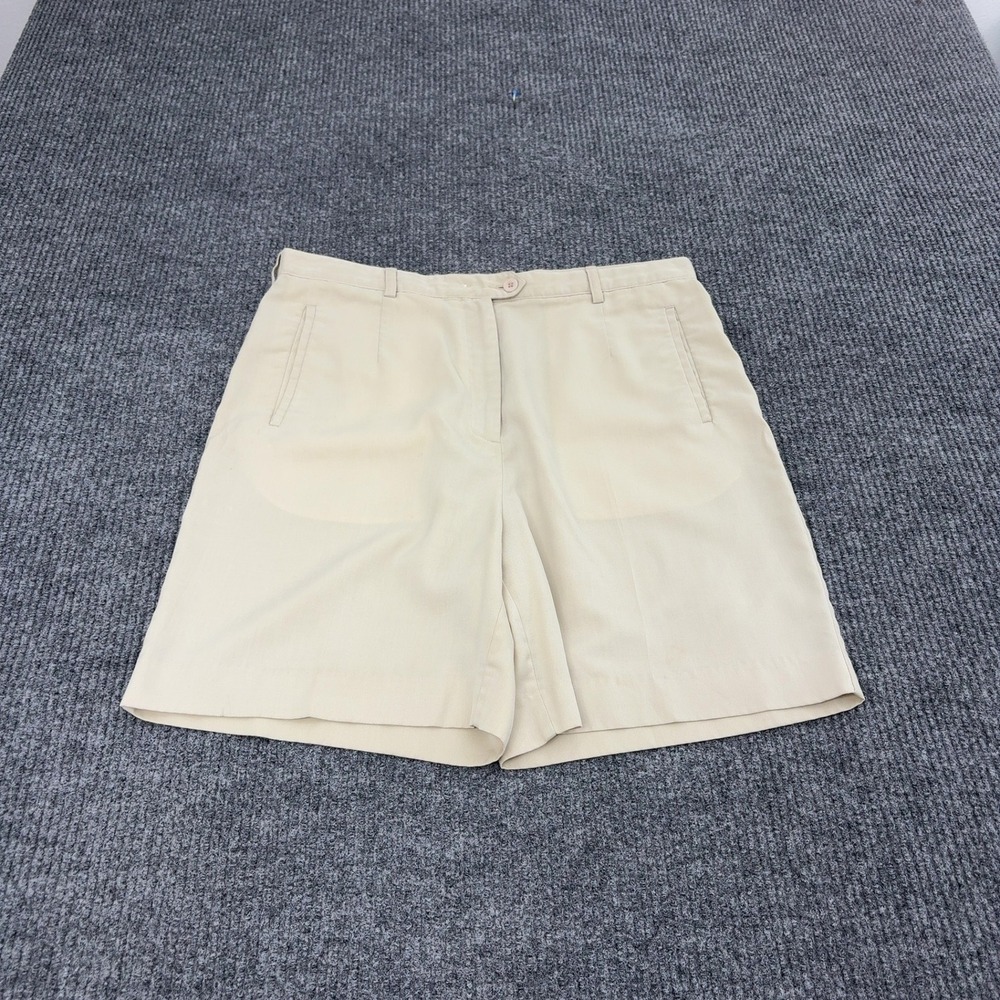 Cutter & Buck Shorts Womens 12 Beige Polyester Rayon Golf Casual